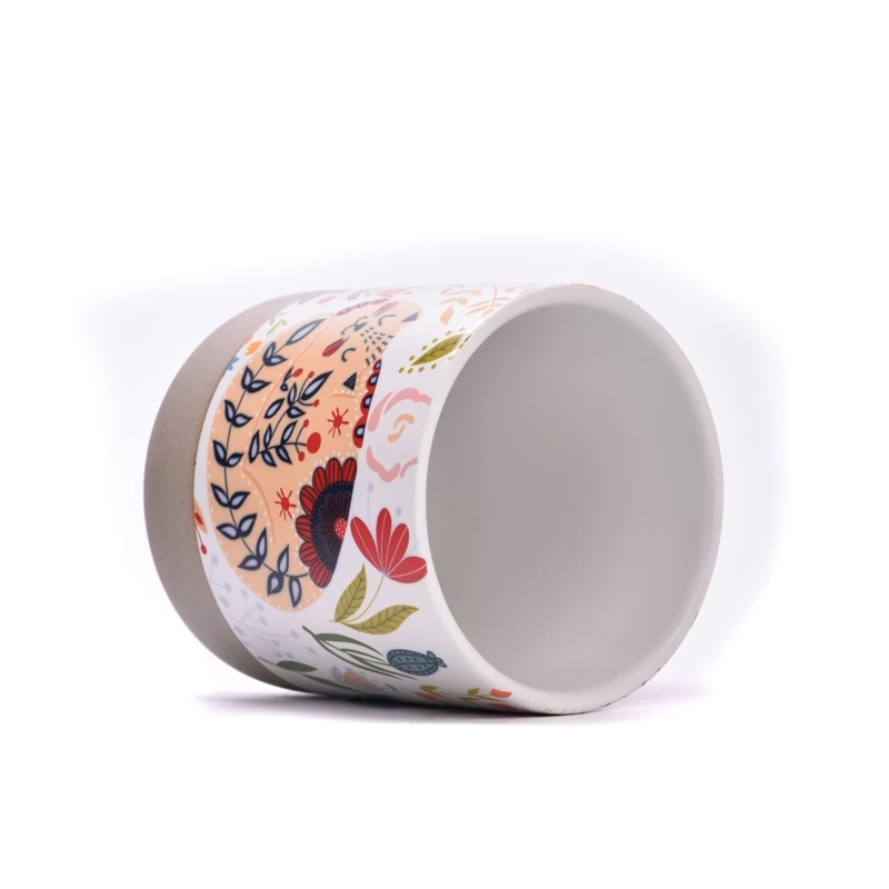 Hot sale 400ml ceramic candle jars with cat pattern effecting supplier