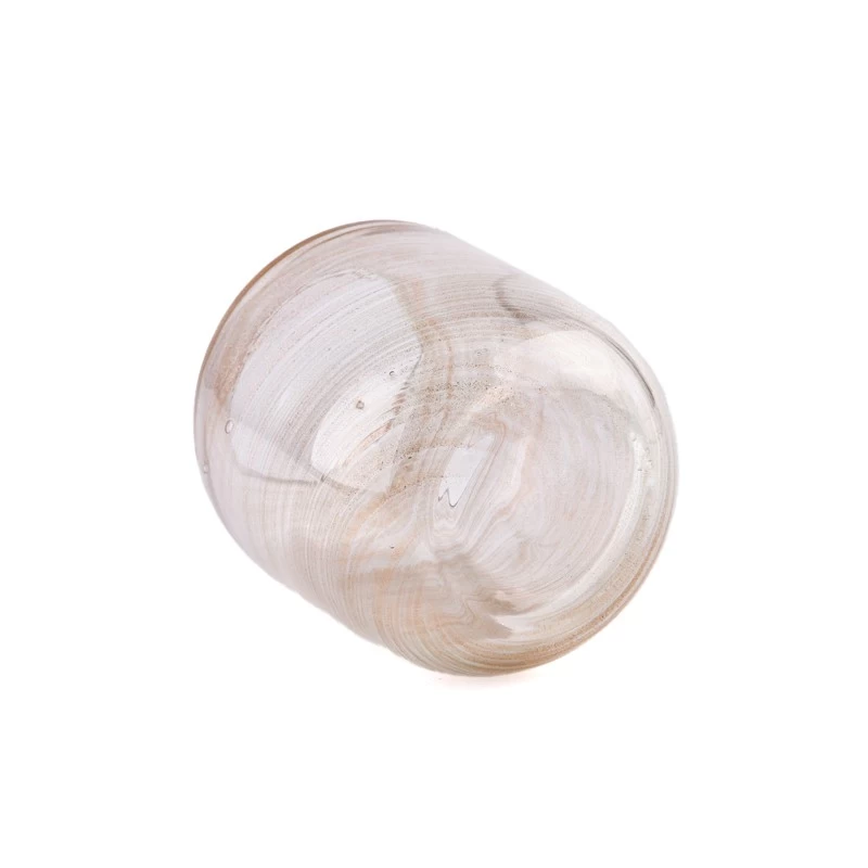 Wholesale fine flash cylindrical glass candle jar round bottom wholesale