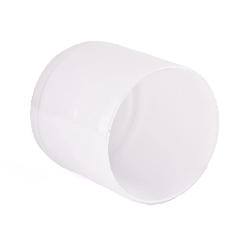 Wholesale white glass candle jars for candle making