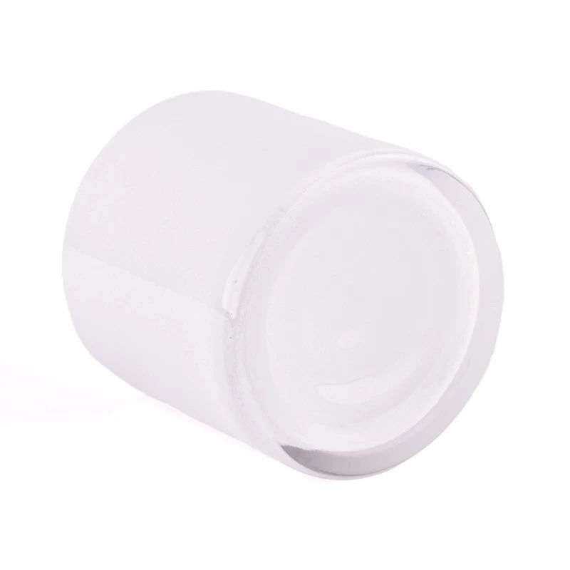 Wholesale white glass candle jars for candle making