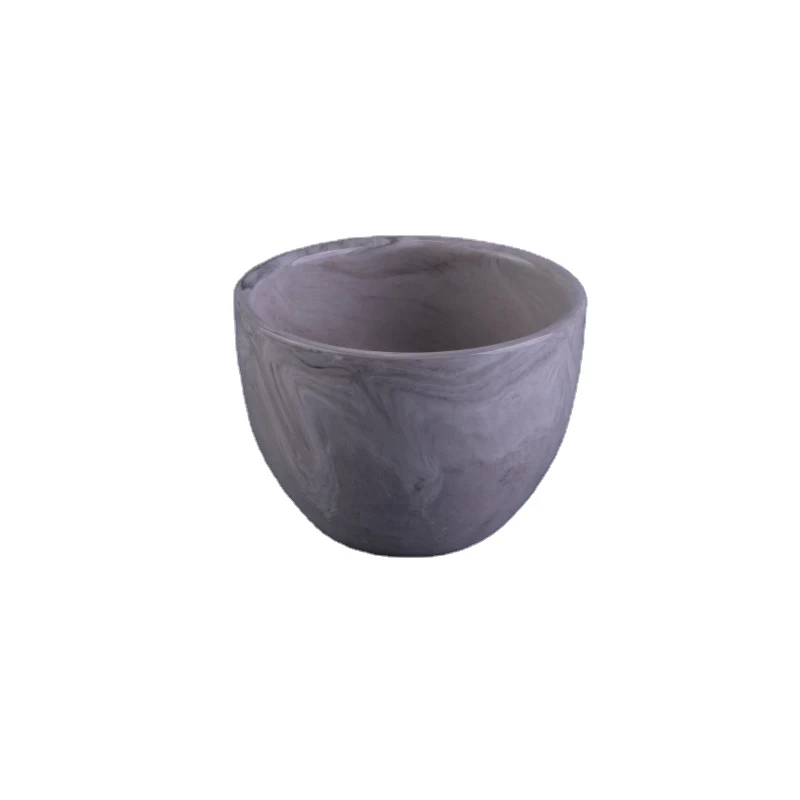 Wholesales Round grey tea light candle ceramic holder