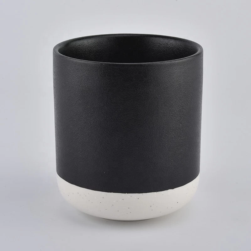 black round ceramic vessels for candle makers