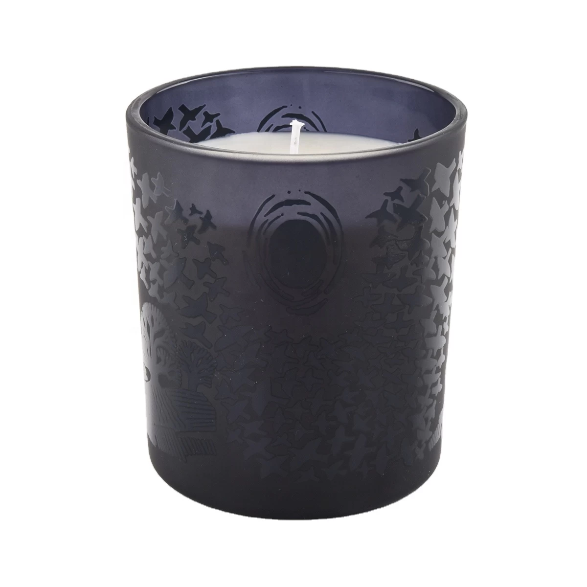 black matte glass vessels for candles candle jars frosted candle
