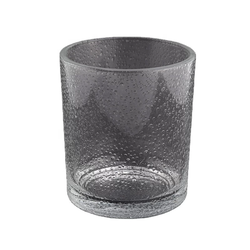 400ML Popular clear cylinder wholesale glass candle holder for home decoration