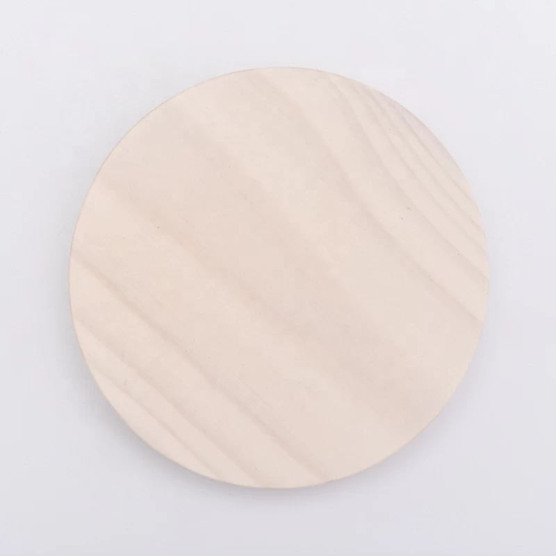 Recycled round wood lid for candle container wholesales