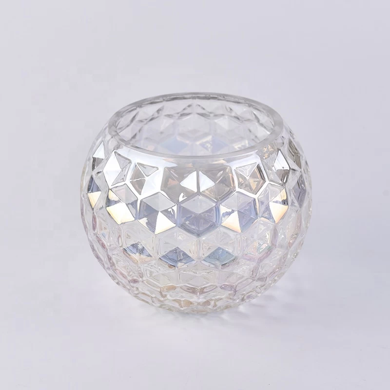 Empty embossed candle container scented glass candles vessel home decoration