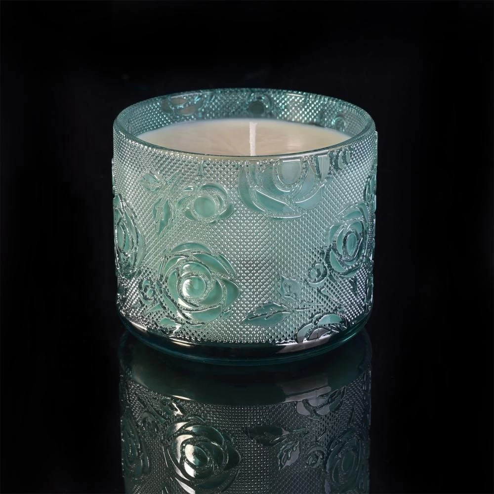 Sunny wholesales rose tealight glass candle jars 10oz 20oz