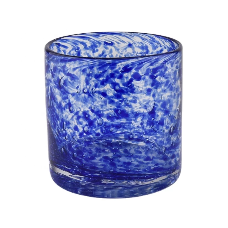 18oz Home decor luxury decal custom candle jar with blue dot