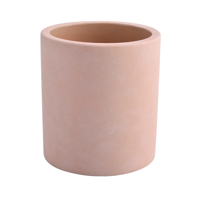15oz  pink concert cylinder candle jar empty home decoration for wholesale