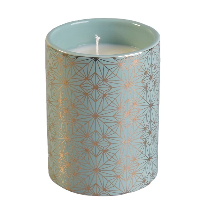 Home fragrance Sunny design decorative ceramic candle vessel wholesales