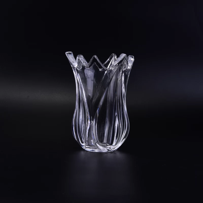 Crystal Flower Votive Glass Candle Holder