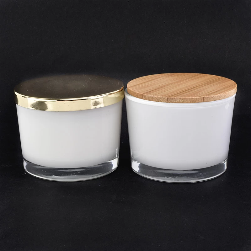 hot sales white 4 oz glass candle jar with lid