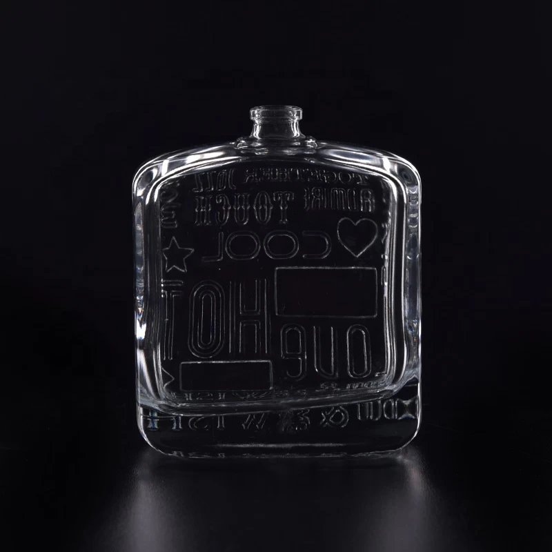 Clear eco-friendly custom logo glass container double wall oil perfume bottle factory