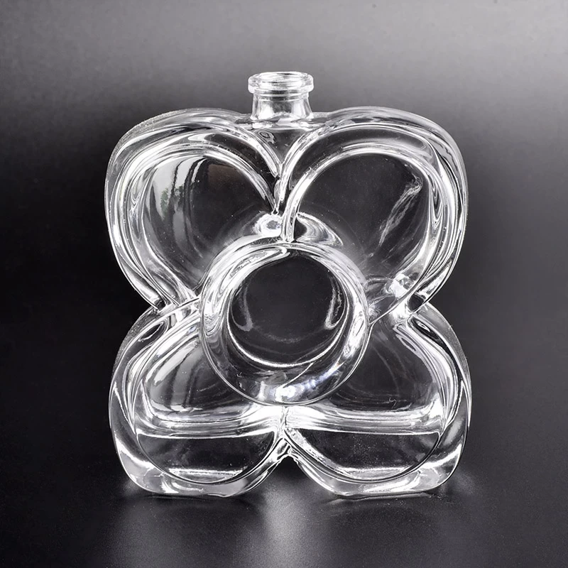 Transparent butterfly-shape glass container double wall perfume bottle supplier