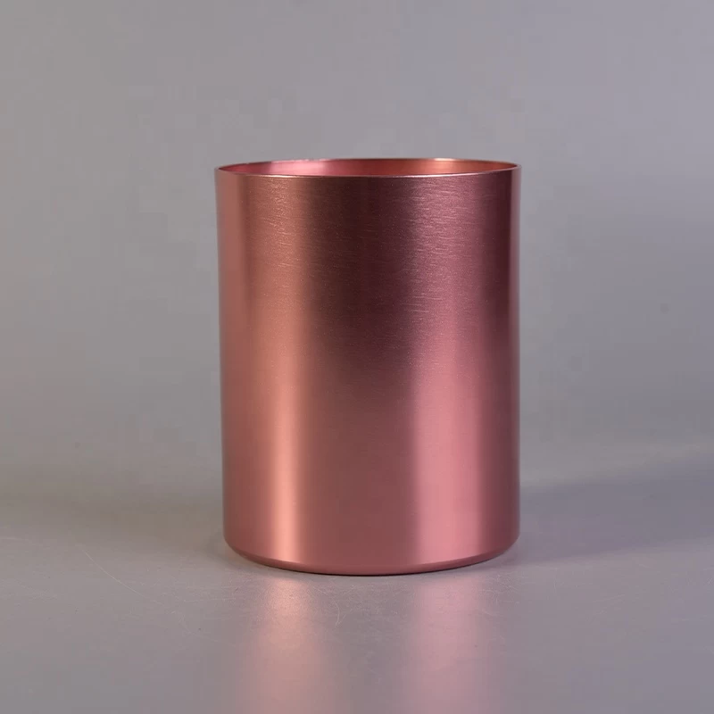 Custom pink candle tealight pillar holder metal candle bottle home decor wholesales