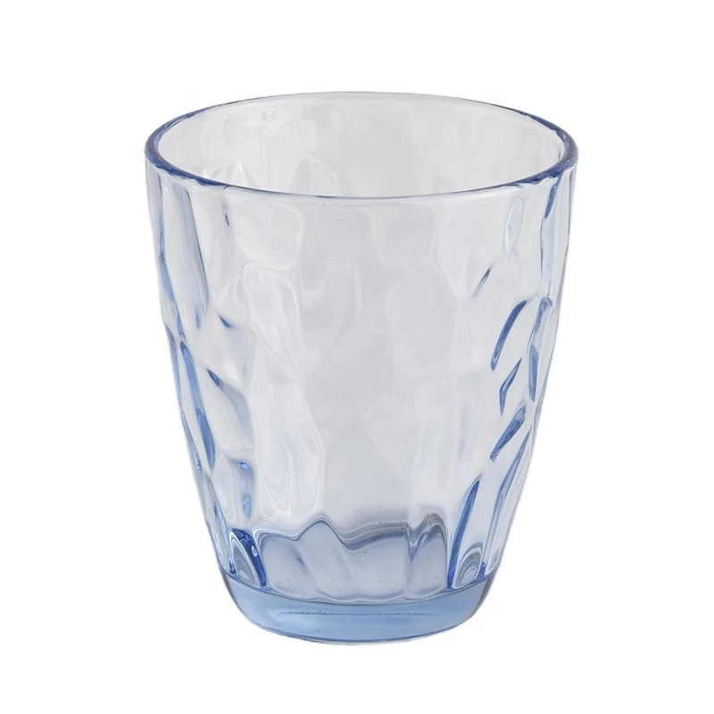 Empty blue luxury candle vessels making candle holder metal container