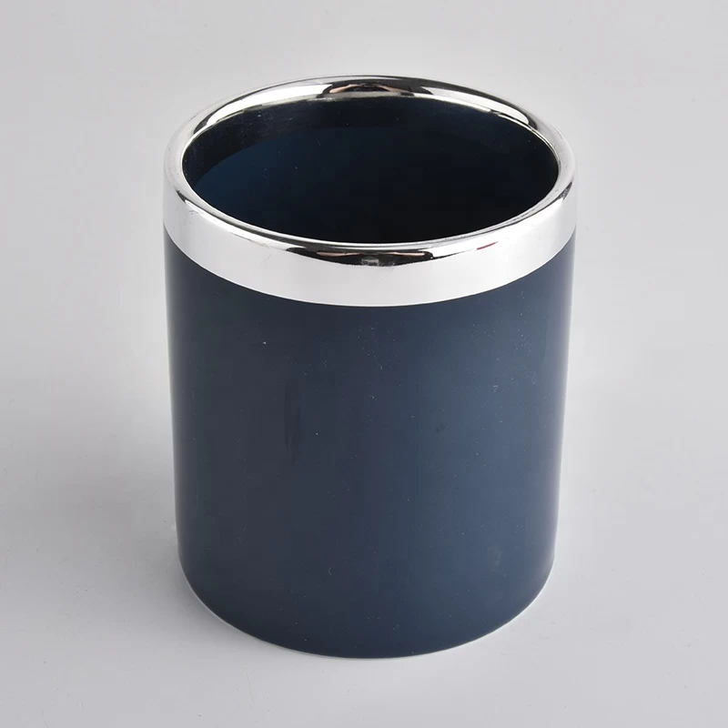 black 14oz luxury colored ceramic candle jars