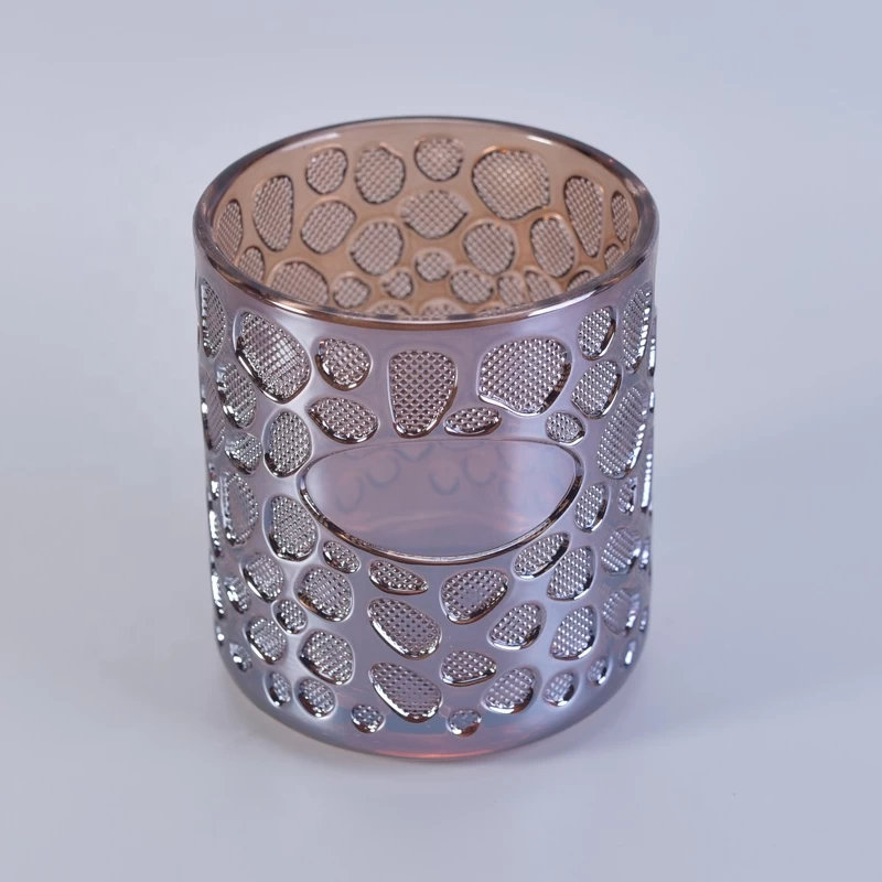 12oz Customized amber empty tea light glass candle holders