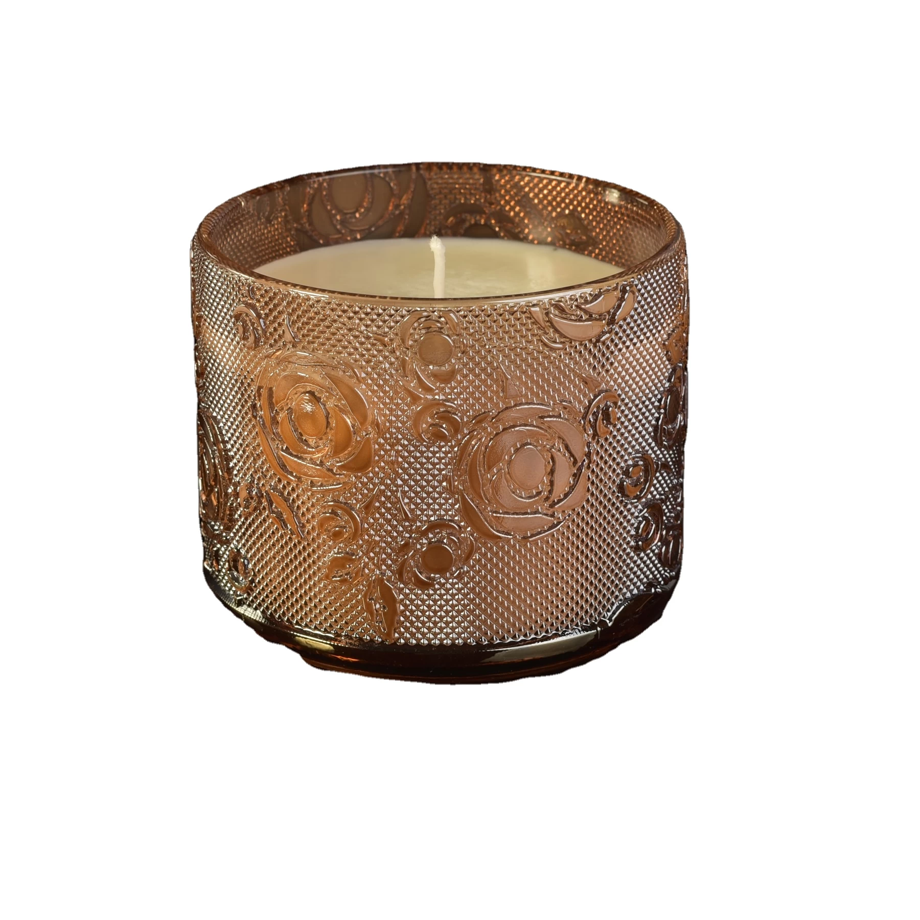 China Wholesales patent design luxury color custom glass candle jars manufacturer