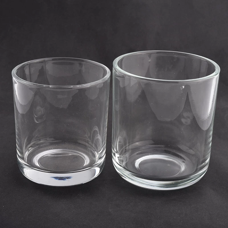 400ML  customized cylinder glass candle holder  for wholesale