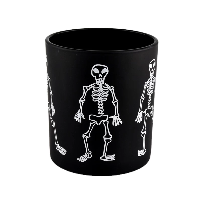 Sunny design custom black glass candle holder jars in bulk