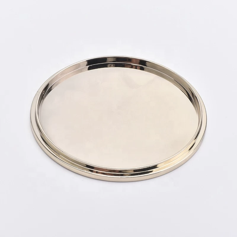 Gold round stainless steel lid for candle jars wholesale