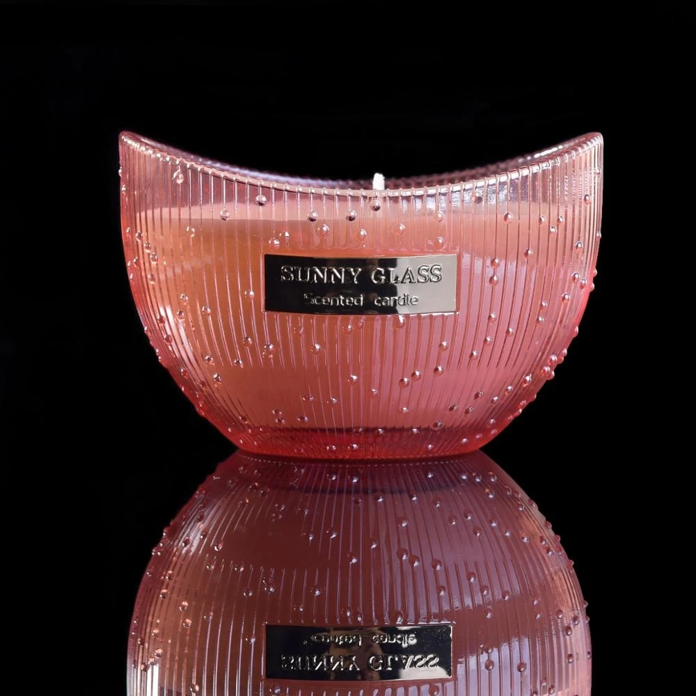 Sunny luxury decorative glass candle container