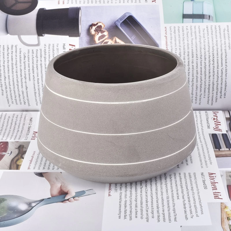 Matte candle container ceramic handmade candle bowl in bulk