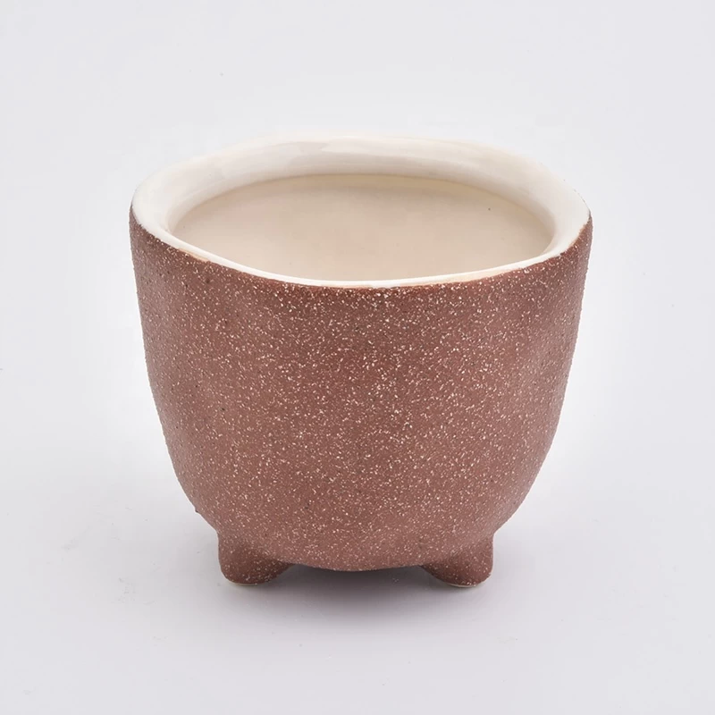 Matte candle containers tea light ceramic jar home decoration