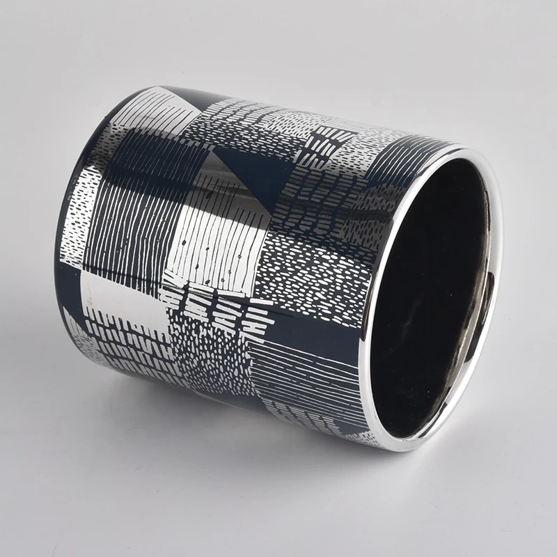 400ml Wholesale Mini Custom Printed Cylinder Ceramic Candle Jar