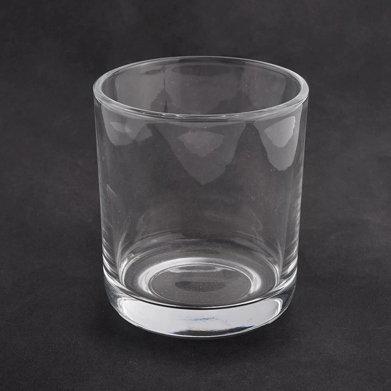 400ML  customized cylinder glass candle holder  for wholesale