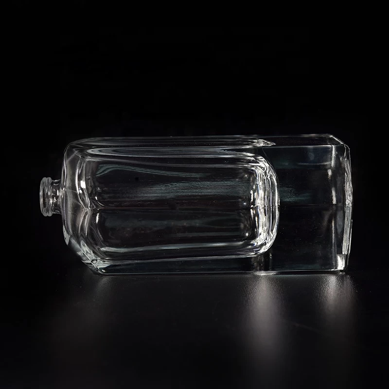 100ml ODM Transparent hexagon crystal glass container oil essential perfume spray bottles factory