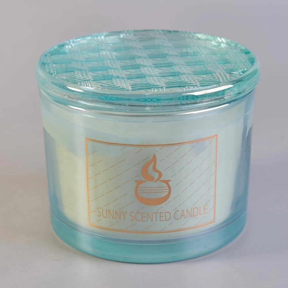 Sunny luxury blue scented candle jars with lid wholesale china