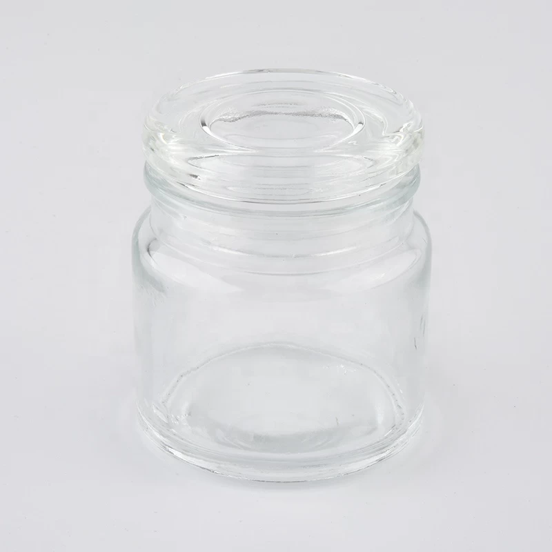 3oz small glass empty candle jars with lid