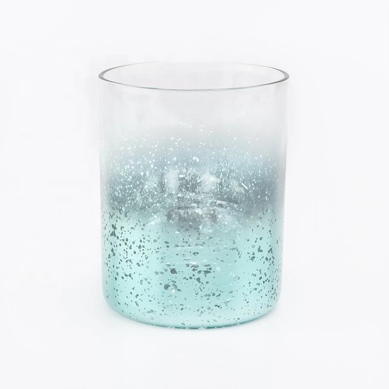 400ml Clear spraying decorative glass candle jars in bulk