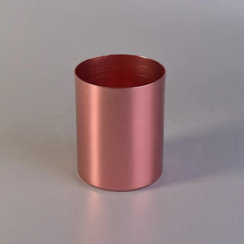 Custom pink candle tealight pillar holder metal candle bottle home decor wholesales