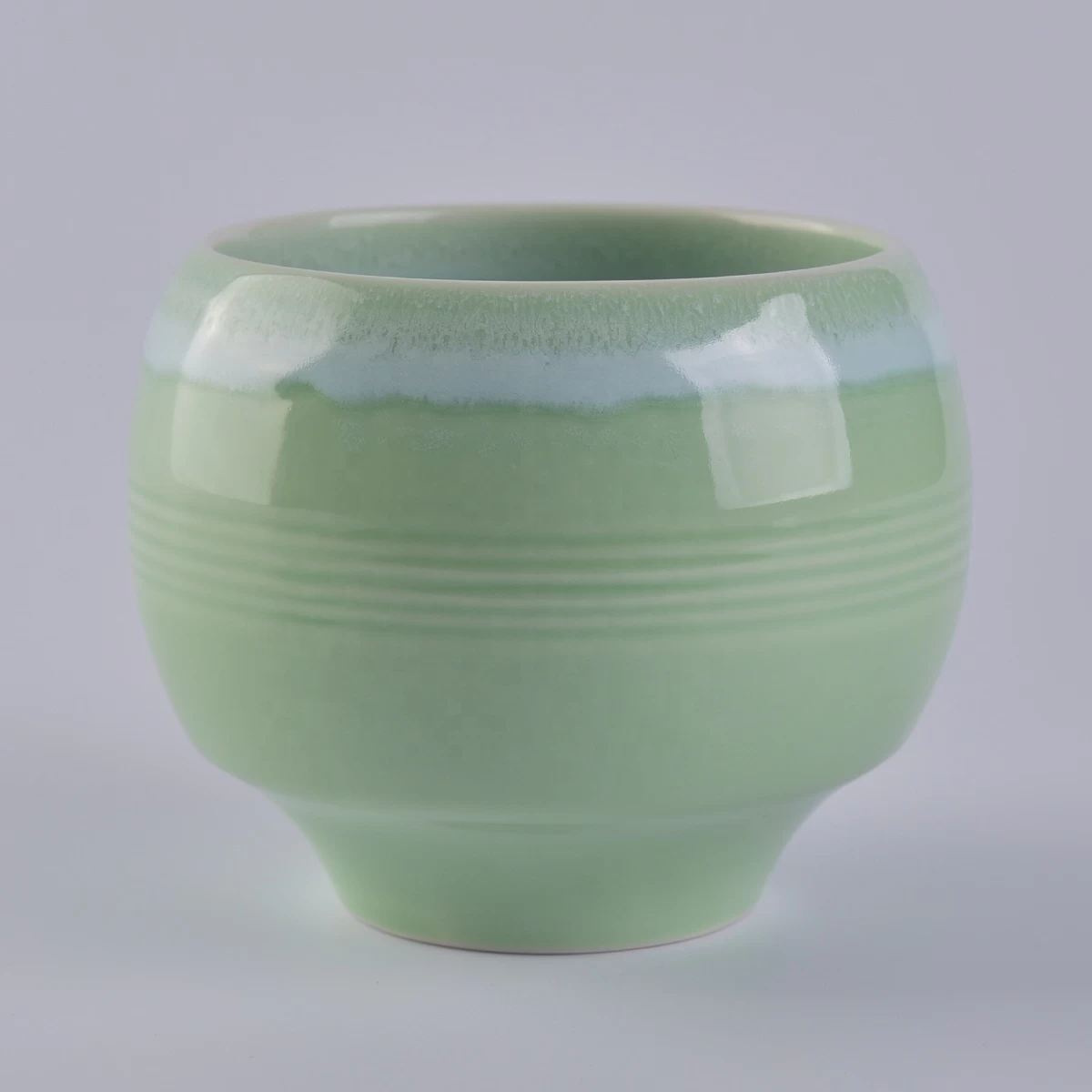 10oz Sunny custom decorative round luxury ceramic jar for candle