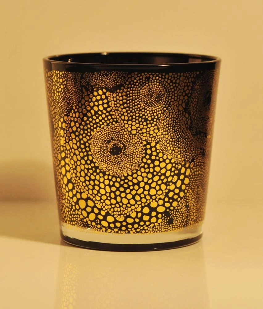 Sunny empty black custom glass candle holders 8oz 10oz 12oz