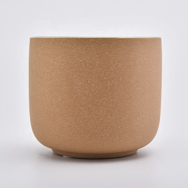 Customized matte votive ceramic candle container