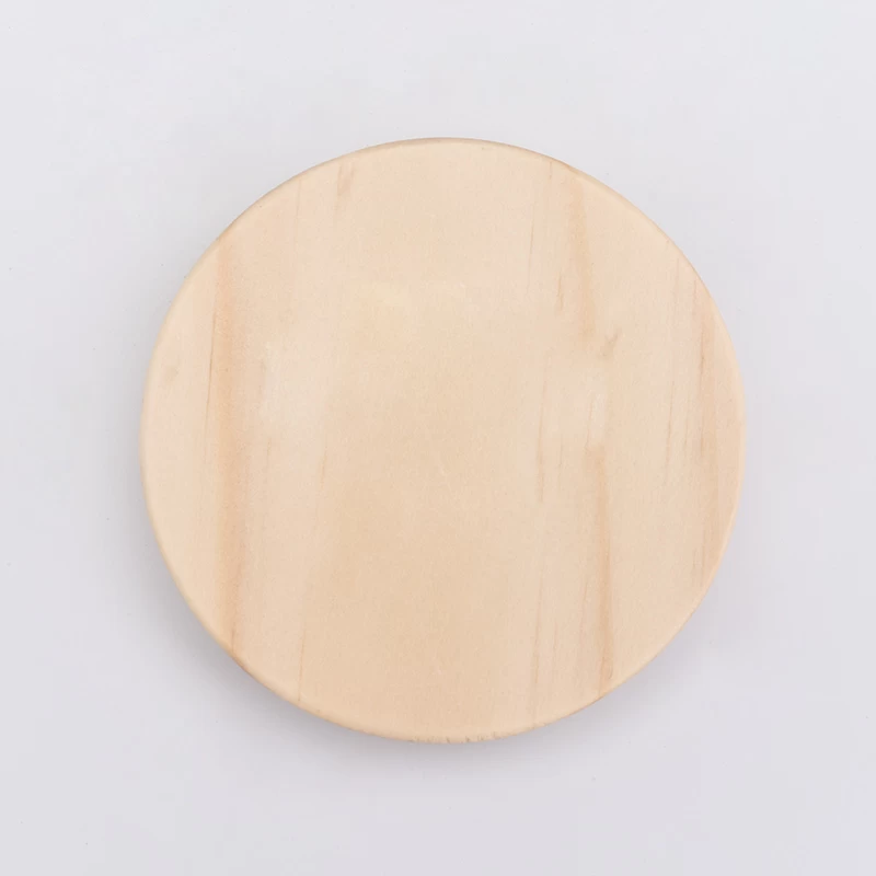 natural color wooden lid for candle jar customized logo wooden lid wholesale