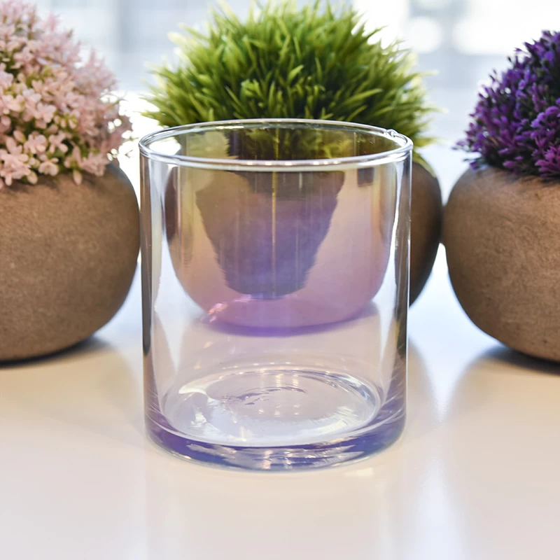 Transparent customized candle vessel glass candle jar wedding decoration in bulk