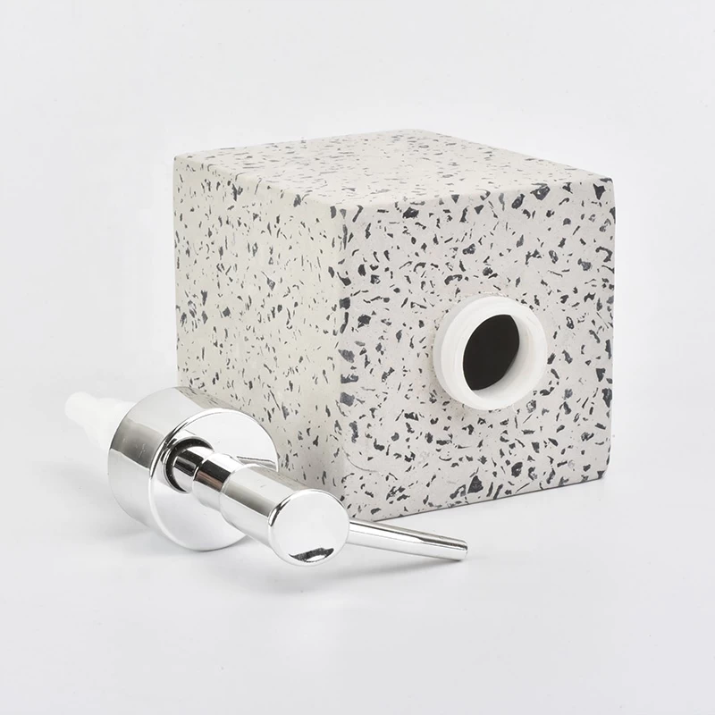 4ps Vanity marble cube concrete bathroom set soap dish toothbrush holder hotel decor