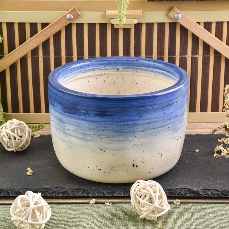 Unique oversize cylinder  ceramic candle jars home decor  wholesale