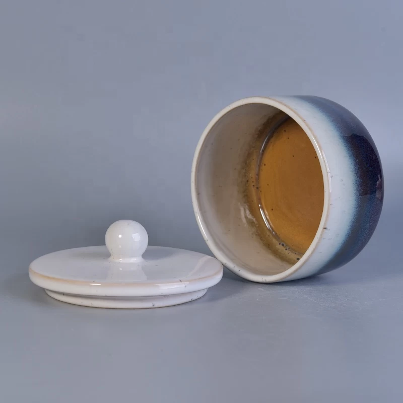 6 oz 8 oz Votive porcelain ceramic candle jar with lid suppliers