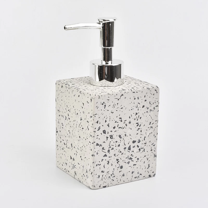 4ps Vanity marble cube concrete bathroom set soap dish toothbrush holder hotel decor  