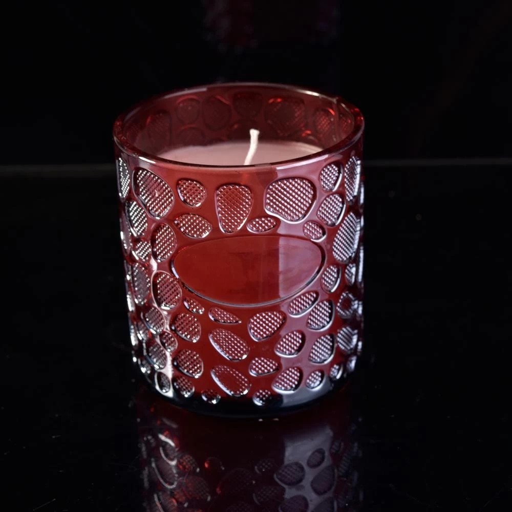10oz Sunny iridescent Customized crystal empty glass candle holders