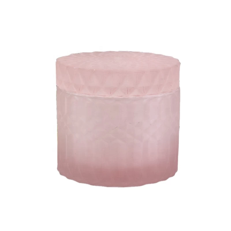 Matte candle container glass candle jars in bulk with lid