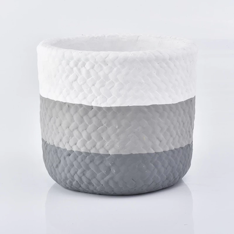 Matte candle jar customized concrete candle container in bulk