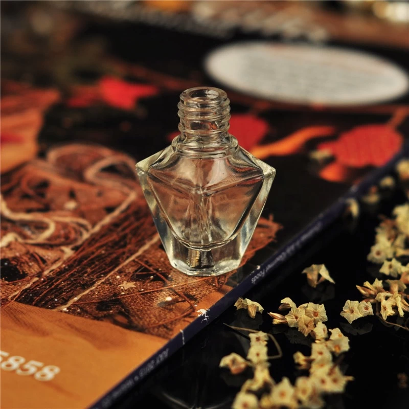 5ml empty square crystal double wall oil perfume bottles
