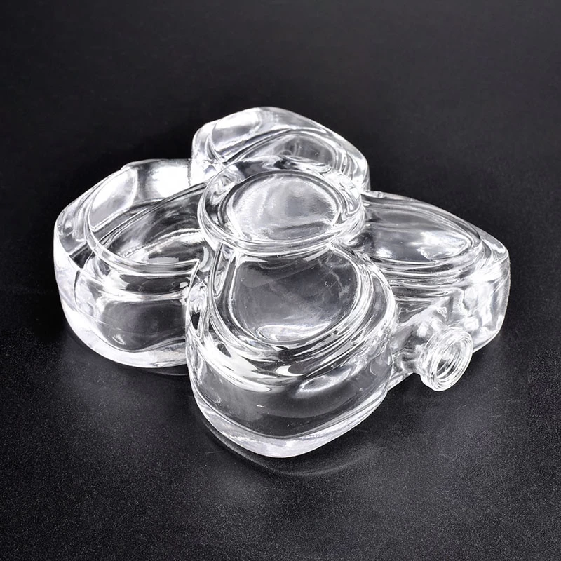 Transparent butterfly-shape glass container double wall perfume bottle supplier